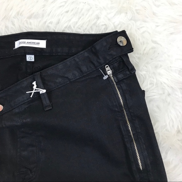 NEW Good American High Waist side zip skinny jeans - Picture 5 of 8
